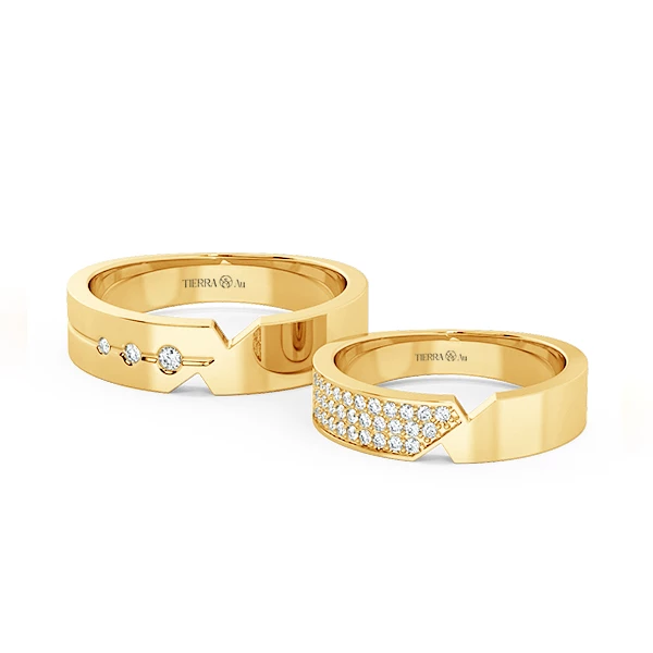 Modern Wedding Band Set NCC2022 1